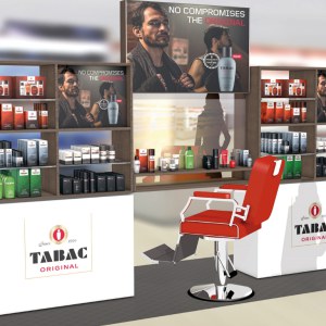 Promotionsmöbel Tabac Barbershop
